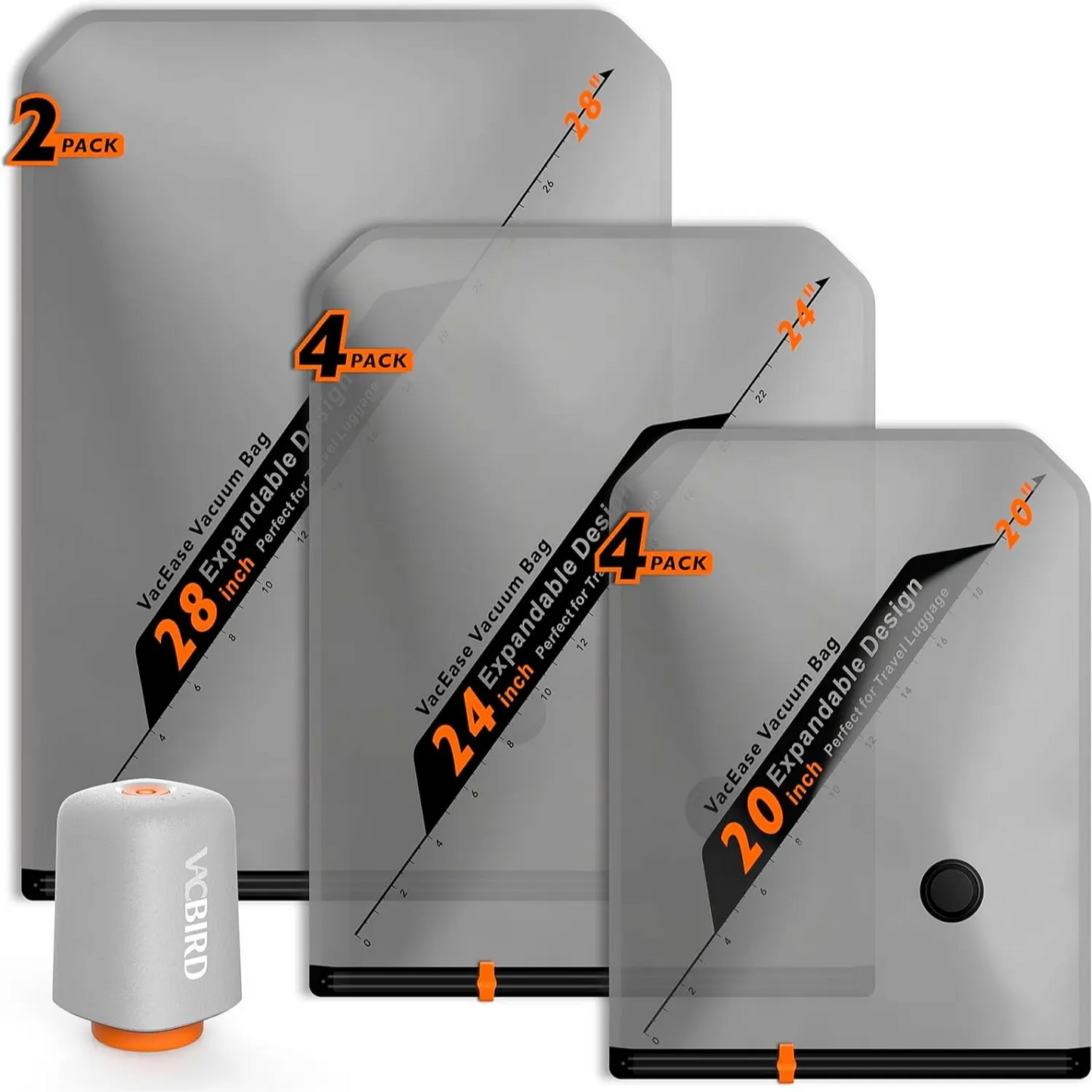 Mother’s Day Special – Wireless Vacuum Storage Bags Set (20 Pack) with Rechargeable Pump for Travel & Home