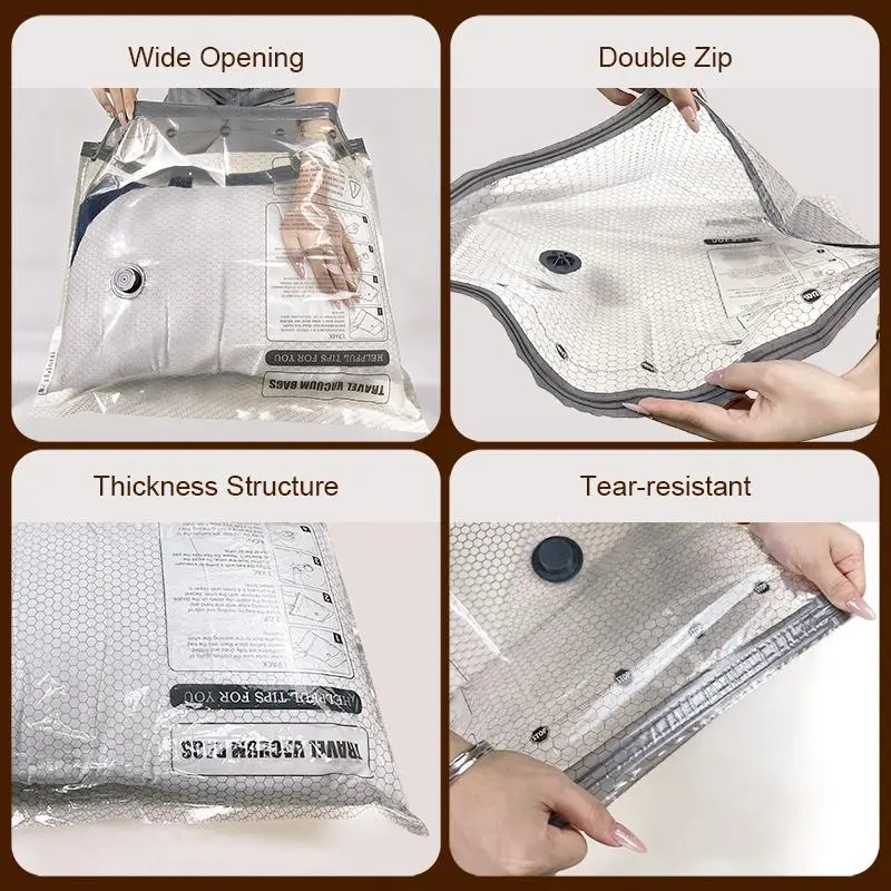 2026 Upgraded Cordless Travel Vacuum Storage Bag Set with Rechargeable Air Pump – 15 Pack Waterproof Compression Bags for Suitcases
