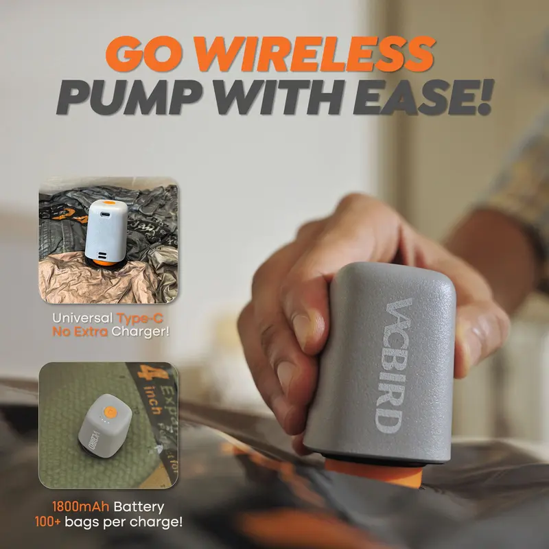 Mother’s Day Special – Wireless Vacuum Storage Bags Set (20 Pack) with Rechargeable Pump for Travel & Home